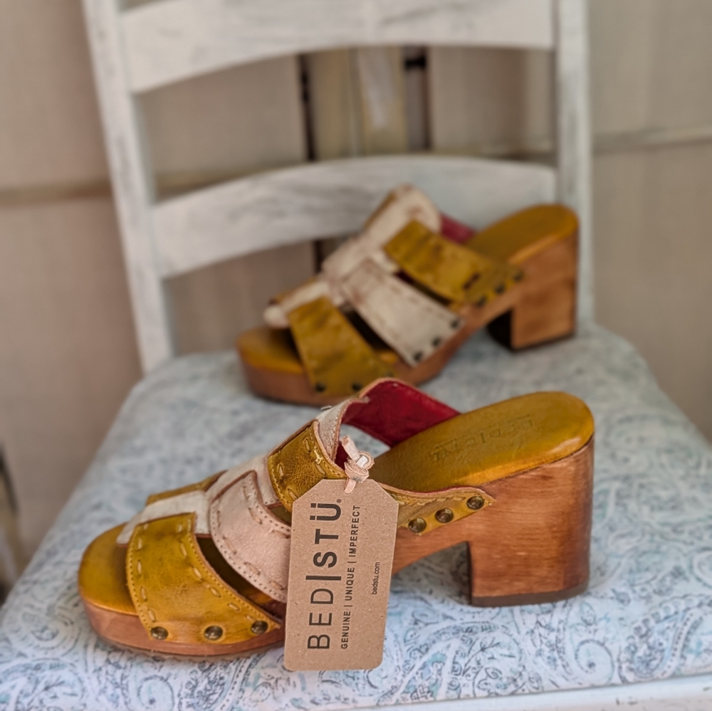 Bed Stu Enticing Heel Slide Sandals NWB